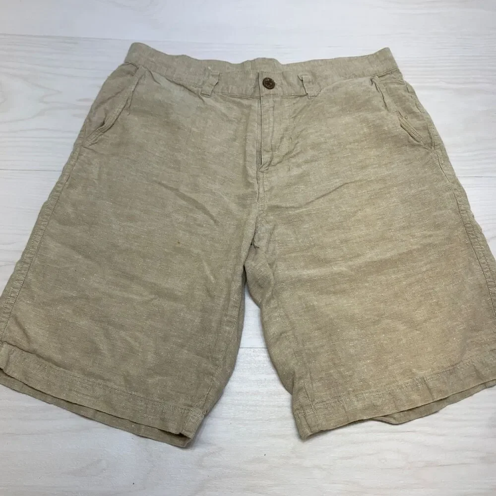 Patagonia Shorts Mens Size 30 Step Back‎ Tan Beige Hemp Organic Cotton Blend